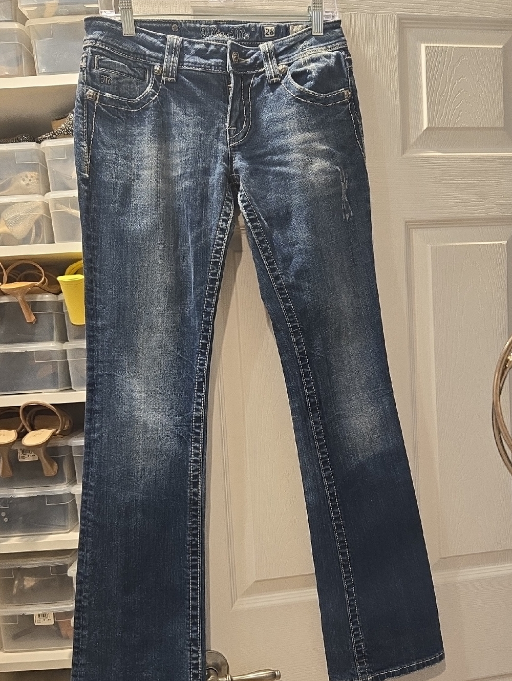 MISS ME Dark Blue Bootcut Jeans